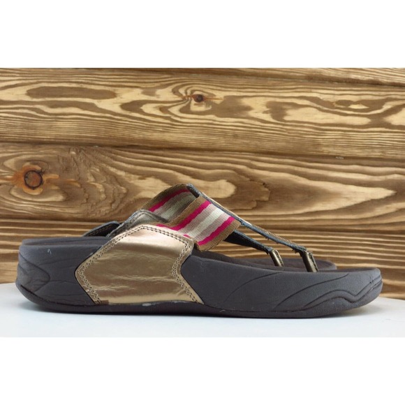 Academy of Therapeutic Footwear Size 8 M Brown Flip Flop Leather Women Sandal‎ - Picture 4 of 8